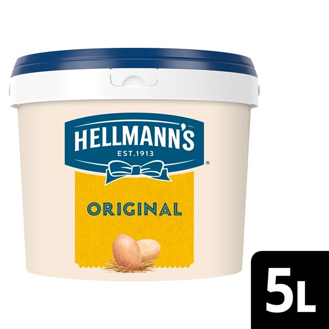 Hellmann’s Original mayonesa sin gluten cubo 5L - Hellmann’s Original, el sabor imbatible y la mejor textura del N.º 1 en ventas.